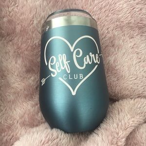 Handmade Metal Wine Tumbler - Self Care Club